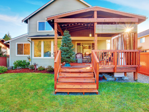 BackYard House Exterior With Deck